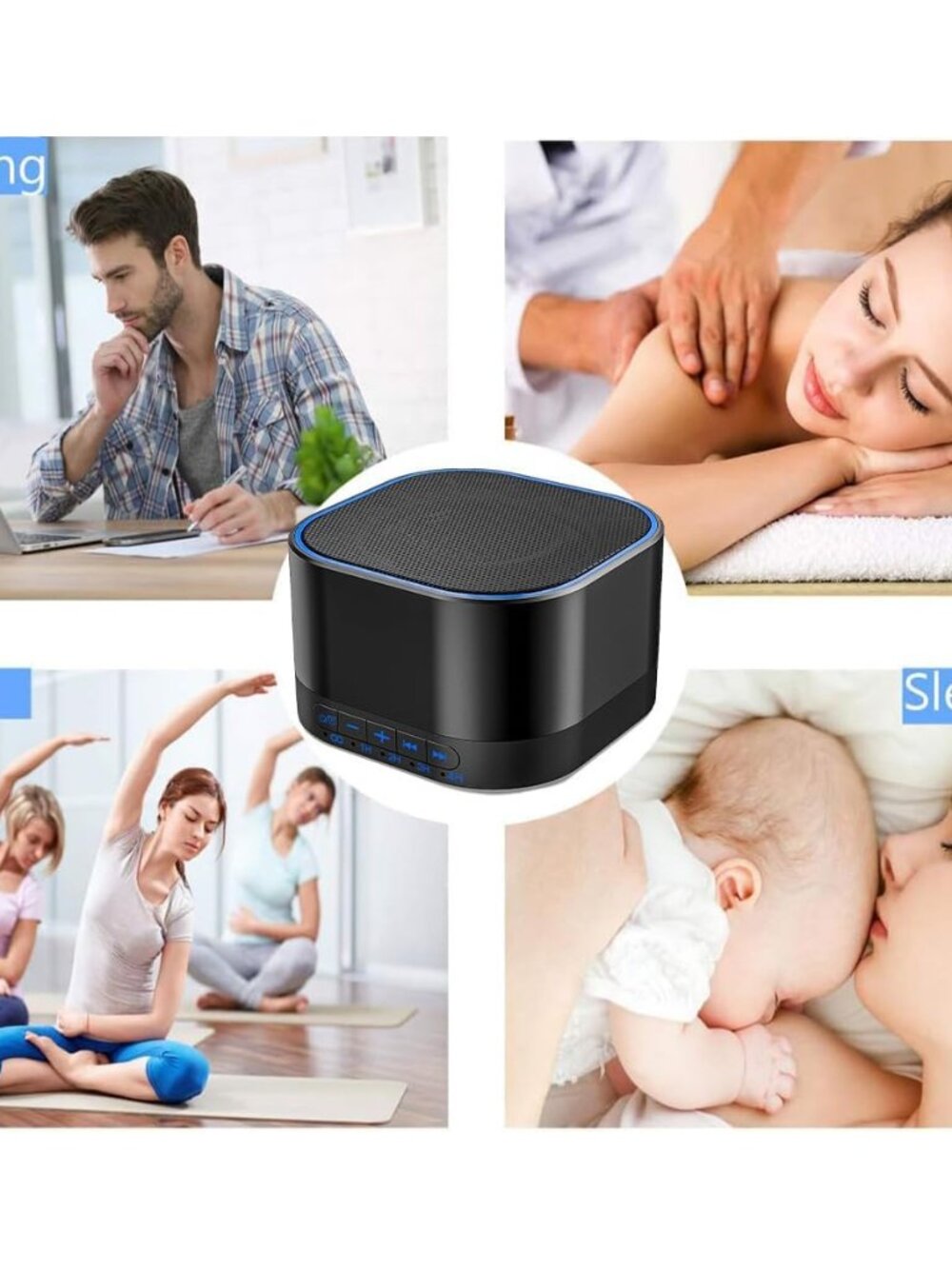 Sound White Noise Machine with 20 Non Looping Natural Soothing Sounds and Memory - Picture 6 of 9